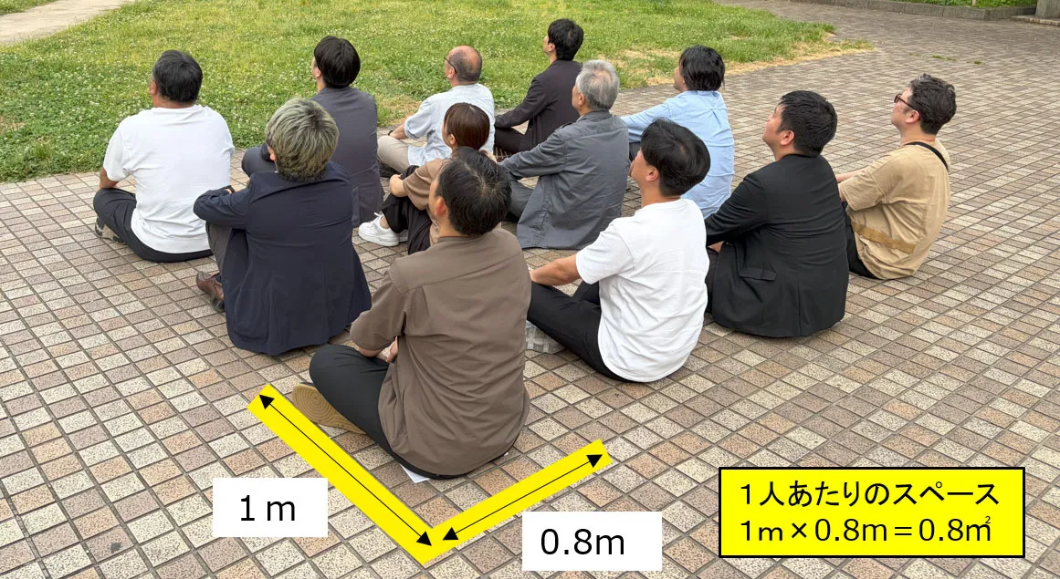 エリア指定席での座り方